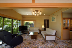 禁煙【露天風呂付き客室☆夕顔】ベッドルームと和室■６３平米