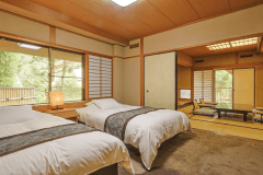 禁烟【带露天温泉的客房★桐壶】卧室+和室■81㎡