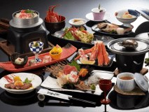 *【夕食例（潮の膳）】新鮮なお造りとあわび・のどぐろ・ステーキ・蟹が入ったプラン