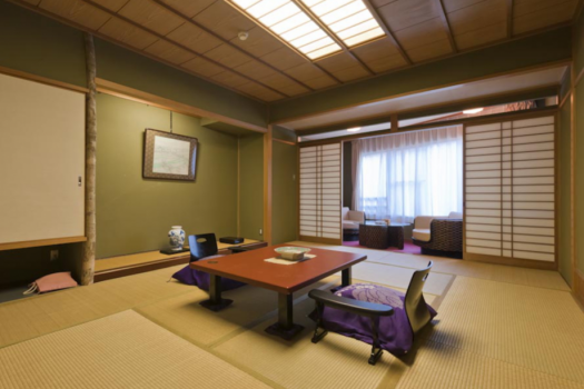Japanese-style room with sea view