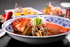 【スタンダードプラン】迷ったらこれ！メインは【金目鯛煮付け】＆【牛ステーキ】★安心のお部屋食