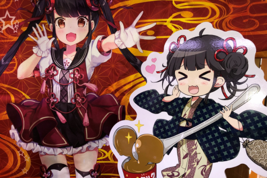 湯村千代(c)温泉むすめ／Enbound,Inc.ちゃん　法被とミニパネル
