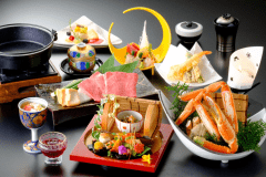 ずわいがに半身と但馬牛すきやき　和み膳