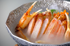 かにすき鍋（イメージ）　かにすき鍋のかには1人盛り