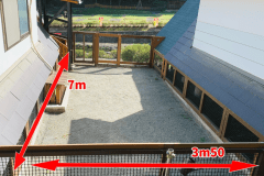 高さ1.2m、広さ24㎡のドックガーデン