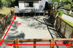 ペットガーデンは広さ36㎡、高さ1.2m