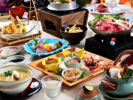 *【松茸会席】松茸と播磨牛のすき鍋など松茸づくしを楽しむ