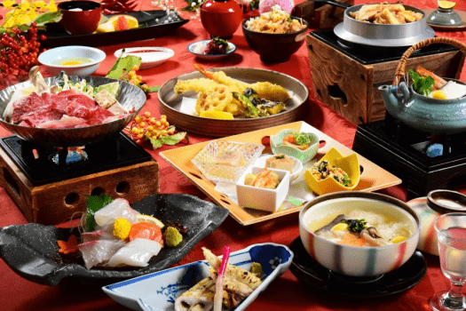 *2025冬【万葉会席プラン】牡蠣が苦手な方におすすめ、鯛に穴子・かになど海の幸と播磨牛を堪能。