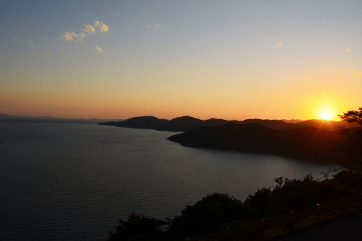 赤穂御崎に沈む夕日