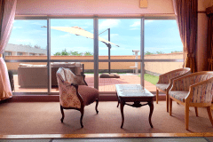 【ホテル万葉岬HPオリジナル】「1日一室限定」海が見えるウッドデッキテラスで休暇を満喫！◆特別室満喫プラン◆