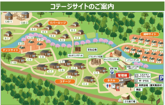 コテージ全体マップ