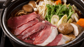 ≪天城定番ジビエ猪なべ≫ミニ舟盛と滋味深い鍋♪多彩な郷土食【カニ＆猪鍋プラン】女将のおまけでキンメ付き★酒にもご飯にも♪