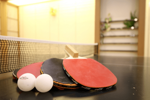 館内には無料の卓球コーナーも