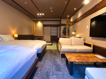 24年改装【和モダンツイン/バス付】畳有ツイン34平米