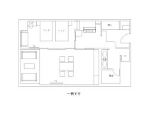【平面図】【本館/和スイート】ツイン＋12畳＋広縁/限定3室◆バス付
