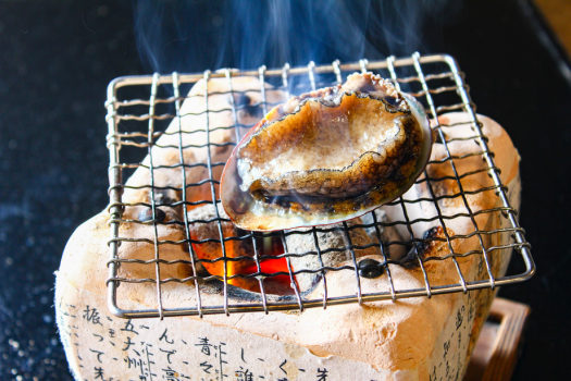 活あわび地獄焼き