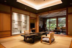 露天風呂付き客室「曲水」客室イメージ
2025年3月にリニューアルした和洋室タイプの特別室。 露天風呂付き客室「曲水」客室イメージ
2025年3月にリニューアルした和洋室タイプの特別室。