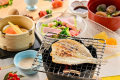 【朝食】こだわりの和朝食(一例)：まさに「日本の朝ごはん」をおなか一杯お召し上がりください。