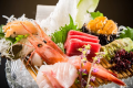 【夕食】お造りイメージ：この年、この時、この瞬間、地物と鮮度にこだわっております。