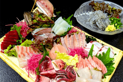 駿河湾の海の幸を堪能！（人数により皿盛りの種類が変わります）