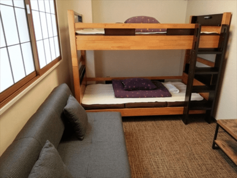 Two people can use the twin bed and sofa as they are.