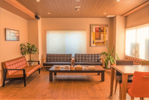 Spacious common lounge