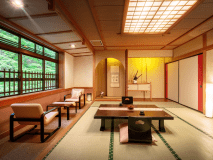 ■<渓谷側>【源泉かけ流し内風呂付客室】■四季の移ろいを感じる渓谷美とかけ流しの源泉を心置きなく愉む。