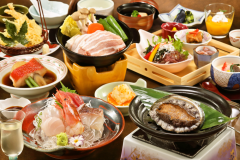 あわび付きのご夕食一例(イメージ) あわび付きのご夕食一例(イメージ)