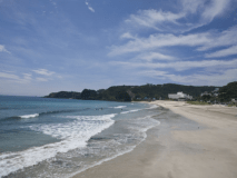 白浜海岸から見た外観