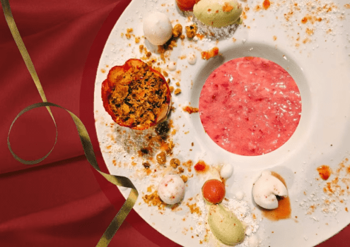 【日帰り夕食】【バレンタイン限定】地元農家直送苺が主役のフレンチ&times;ピアノ生演奏