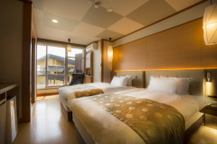 和洋室(和室+ツイン)<庭園側> 和洋室(和室+ツイン)<庭園側>