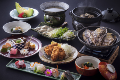 毎年大好評!銀波荘の「冬の牡蠣会席」冬の味覚を思う存分お愉しみ下さい。(※料理写真はイメージです) 毎年大好評!銀波荘の「冬の牡蠣会席」冬の味覚を思う存分お愉しみ下さい。(※料理写真はイメージです)