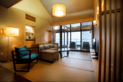 【201・天】刻一刻と変わる日本海の情景を愉しむ、オーシャンビュー和モダン客室・ツインベッド（60平米）