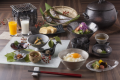 地元の食材を使った朝食で朝から元気に！