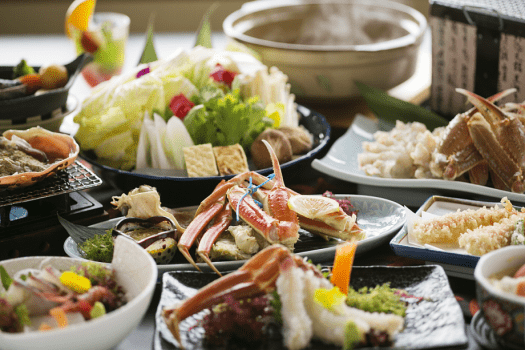 地元ブランド”津居山蟹”フルコース