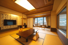 露天風呂付きコーナールームの客室