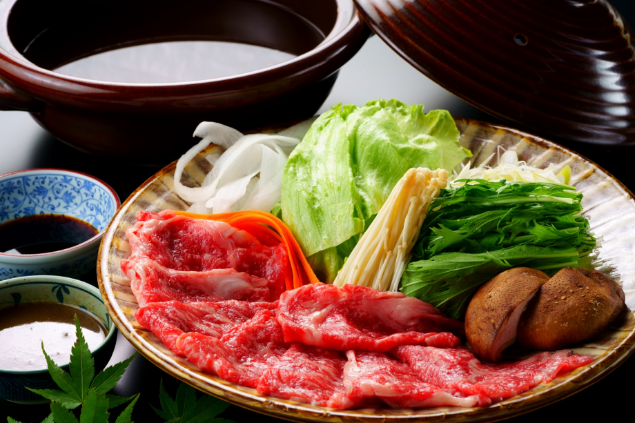 大分県産和牛ブランド「おおいた和牛」のしゃぶしゃぶ会席