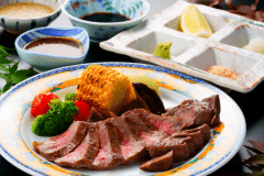 大分県産和牛ブランド「おおいた和牛」のステーキ会席