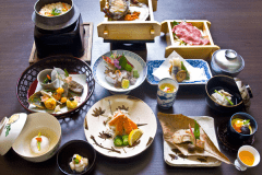 伊勢海老・あわび・和牛蒸し