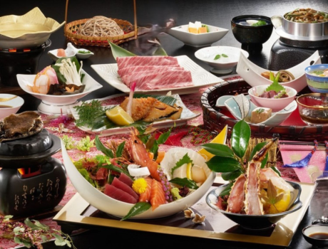 お食事一例:タラバ蟹のお造りと活鮑の踊り焼きをご賞味下さい
※メインのタラバ蟹活鮑は変更ありませんが他食材は季節や仕入れ状況によりお料理内容は変更になります お食事一例:タラバ蟹のお造りと活鮑の踊り焼きをご賞味下さい
※メインのタラバ蟹活鮑は変更ありませんが他食材は季節や仕入れ状況によりお料理内容は変更になります