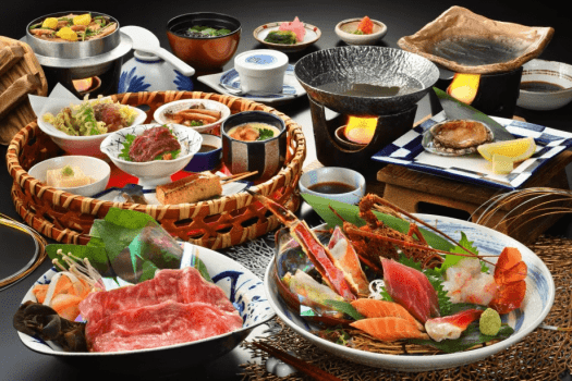【お食事一例:秋】※大海老タラバ蟹活鮑は変更ありませんが仕入状況季節によりお料理内容は変更となります 【お食事一例:秋】※大海老タラバ蟹活鮑は変更ありませんが仕入状況季節によりお料理内容は変更となります