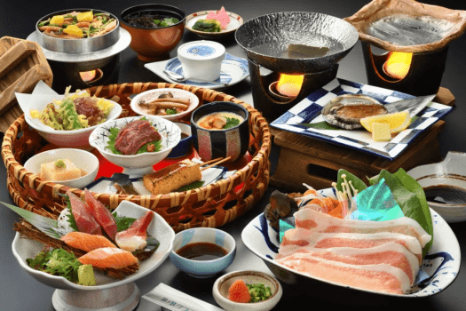 【お食事一例:秋】活鮑の踊り焼きをご賞味下さい
※メインの活鮑は変更となりませんがその他食材は季節や仕入れ状況によりお料理内容は変更となります 【お食事一例:秋】活鮑の踊り焼きをご賞味下さい
※メインの活鮑は変更となりませんがその他食材は季節や仕入れ状況によりお料理内容は変更となります
