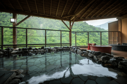 景色を楽しみながらご入浴下さい。
※当日と翌朝男女入替制でご入浴頂けます