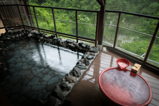 【絶景露天風呂】入浴しながら景色をお楽しみ頂けます
※当日と翌朝男女入替制でご入浴頂けます