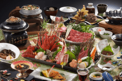 【お食事一例】ぷりぷり大海老のお造りをご賞味下さい
※メインの活鮑、タラバ蟹、大海老は変更となりませんがその他食材は季節や仕入れ状況によりお料理内容は変更となります