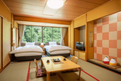 【禁煙和室】渓谷眺望ツインベット和室のお部屋 【禁煙和室】渓谷眺望ツインベット和室のお部屋