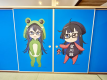 飛騨と下呂とのコラボした下呂美月ちゃんのイラストをふすまに!!