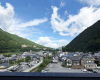 洋室からの景色は山側になります。
山間の田舎風景♪飛騨の山々は飛騨高山方面になります。