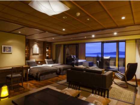 ジェットバスがついた能登島テラス倶楽部のお部屋で優雅な時間をお過ごしください。(画像のお部屋は一例です）