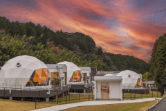 【サウナグランピング】外観・夕方